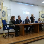 Cerimonia di intitolazione della Sala Conferenze; da sinistra Maria Zeno, Pino Quartullo, Vincenzo Cacciaglia - Direttore Generale Fondazione CARICIV, Gabriella Sarracco – Presidente sezione FIDAPA BPW Italy di Civitavecchia, Aslessandra Riccetti - Presidente del Consiglio Comunale di Civitavecchia.